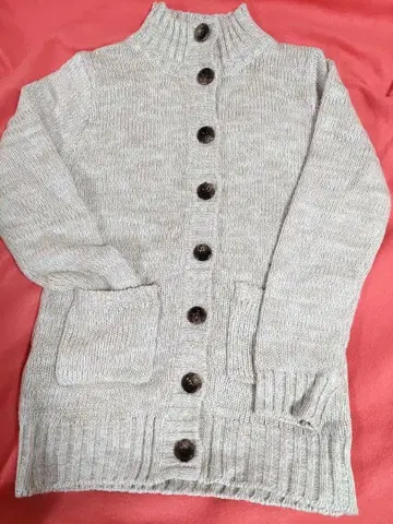 pink adobe 니트 가디건 베이지