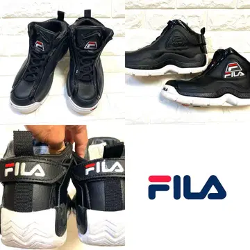 FILA 휠라 블랙 하이컷 스니커즈 24cm