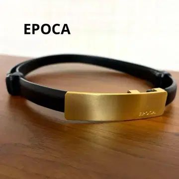 EPOCA 에포카 블랙 가죽 벨트 골드 버클
