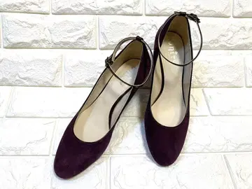 UNITY 유니티 퍼플 스웨이드 스트랩 펌프스 23.5cm