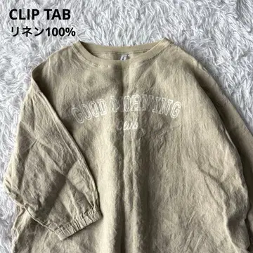 클립 탭 블라우스 린넨 100% 셔츠 풀오버 빅 사이즈 칠분