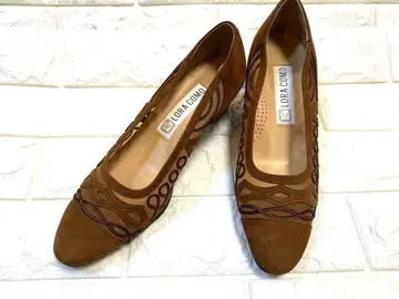 [ 새상품급 ] LORA COMO 브라운 컷 아웃 펌프스 22.5cm