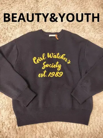 BEAUTY&YOUTH 네이비 니트 트레이닝복