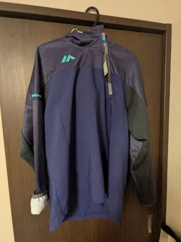 네이비 후드 부착 후드티 집업