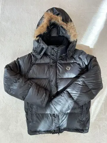 Y2K 리얼 퍼 다운 자켓 헤이세이 단장 블랙