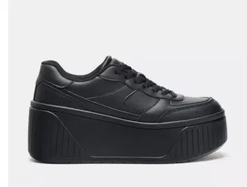 ZARA 플랫폼 스니커즈 블랙 35