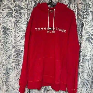 TOMMY HILFIGER 레드 후드티