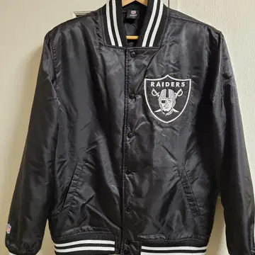RAIDERS 블랙 바시티 자켓