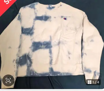 Champion Reverse Weave M 화이트/블루 타이다이