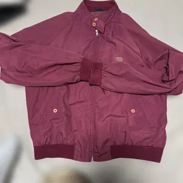 와인 레드 집업 자켓