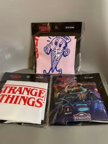전 3종 세트 3COINS 에코백 STRANGER THINGS