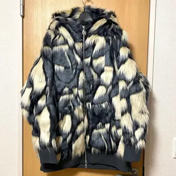 [새상품급] NO ID.BLACK 노아이디 퍼 자켓 후드티 오버 사이즈