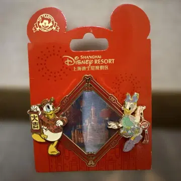 상하이 디즈니 리조트 도날드 & 데이지 핀 배지