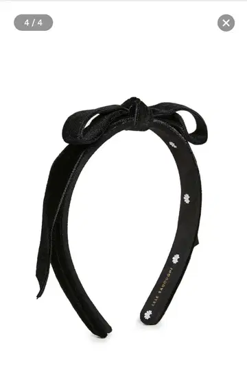 미사용품 Lele Sadoughi 벨벳 리본 헤어밴드