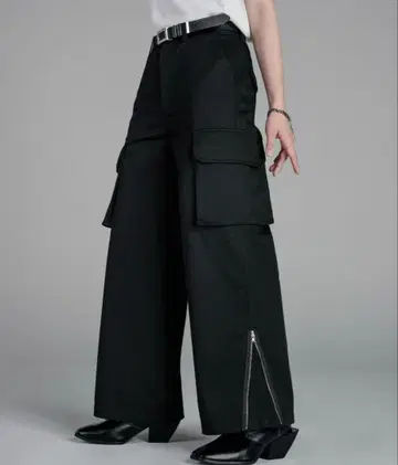 adrer 엑스트라 퀄리티 디포메이션 플레어 카고 팬츠 M 블랙