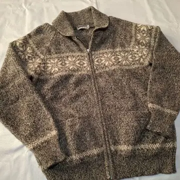 안티 발리스틱 그레이 계열 니트 지퍼 가디건