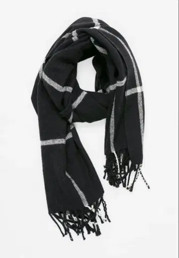 MB 스톨 블랙 검정 대형 머플러 체크