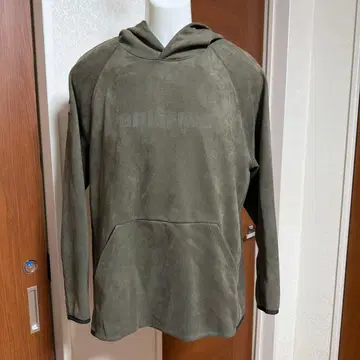 BRIEFING 스웨이드 느낌 후드티 올리브 L 사이즈