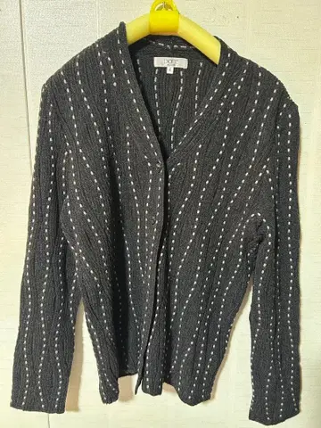 니트 가디건 차콜 그레이