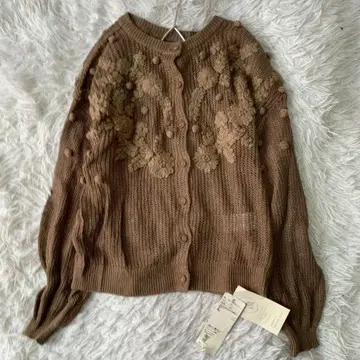 KAZUMI Samansa 린넨 꽃무늬 자수 2way 니트 가디건