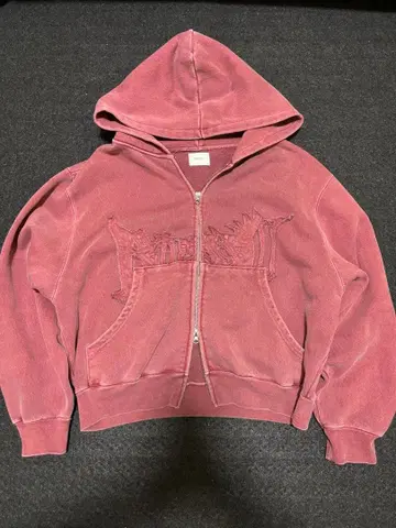 BLESSU 핑크 집업 후드티