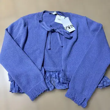 택 포함 새상품 ZARA 레이스 니트 가디건 L
