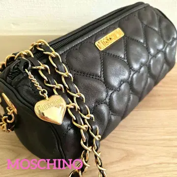 모스키노/MOSCHINO 가죽제품 하트 퀼팅 G 체인 숄더백
