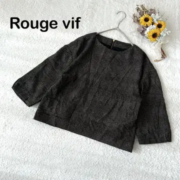 [ Rouge vif 루즈비프 ] 7부 소매 티셔츠 상의 블라우스 블랙