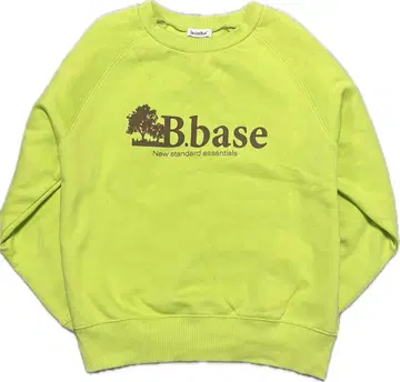 B.base 래글런 슬리브 트레이닝복 라임 그린