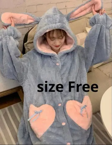 [ 새상품 ] 파자마 복슬복슬 하트 포켓 인형옷 FREE 룸웨어