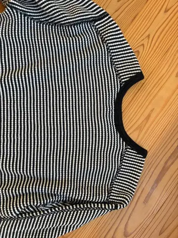 Burgus plus 스트라이프 L 사이즈 긴팔 티셔츠 와플