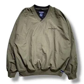 F1069 [ 즉시 구매 OK ] VINTAGE 나일론 풀오버 XL 카키