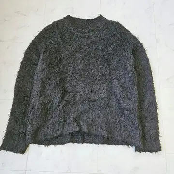 MAISON SPECIAL 샤기 크루넥 니트 스웨터 루즈핏