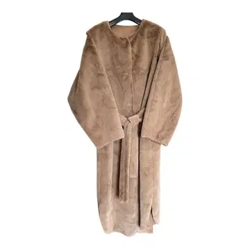 Ameri Many way 페이크 무스탕 롱 코트