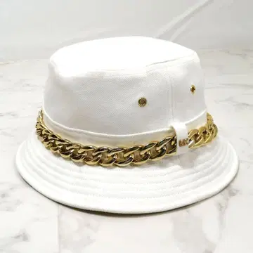 컨디션 최상 MICHAEL KORS 버킷햇 모자 체인 화이트