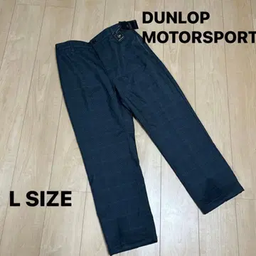 새상품 던롭 모터스포츠 L 글렌체크 그레이 골프 팬츠