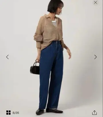 green label relaxing 커브 데님