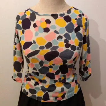 미나페루호넨 모자이크 5부 소매 T셔츠 M