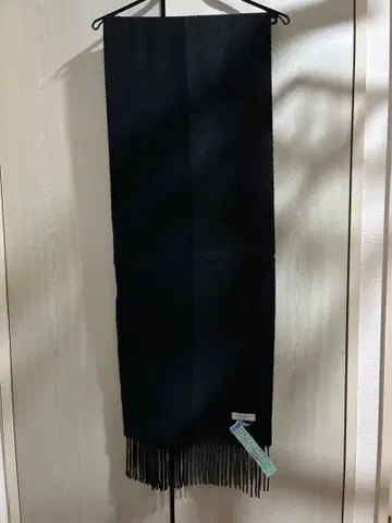 Tomorrowland 스톨 캐시미어 남성용 블랙 차콜 그레이