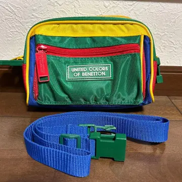 레어 BENETTON 베네통 숄더백 파우치 멀티 컬러 레어