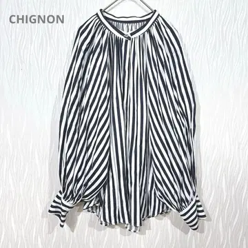 시뇽 새상품급 벌룬 슬리브 블라우스 풀오버 넉넉한