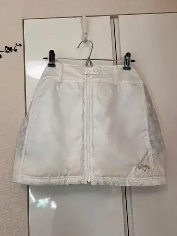[ 미사용 ] 캘러웨이 화이트 골프 여성용 스커트 M 가을/겨울 리버서블