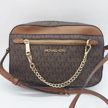 마이클코어스 숄더백 브라운 올 패턴