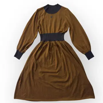 MARY QUANT 마리콴트 롱 원피스 긴팔 올리브 M