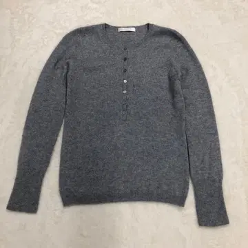 z-814 유니클로 캐시미어 그레이 긴팔 스웨터 S