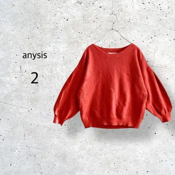 [anysis] 리브 니트 드롭 숄더 볼륨 슬리브 빅 루즈