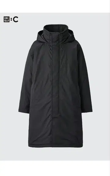유니클로 C 후디드 코트 블랙