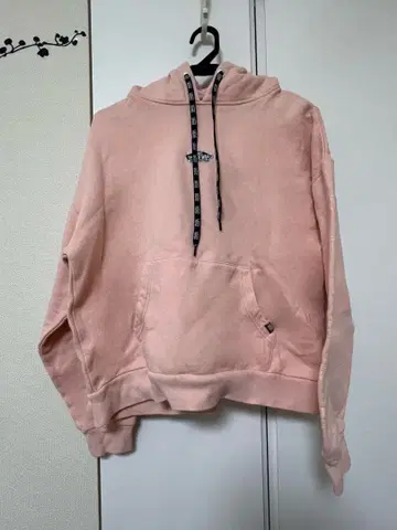 VANS 핑크 후드 부착 후드티 사이즈 F