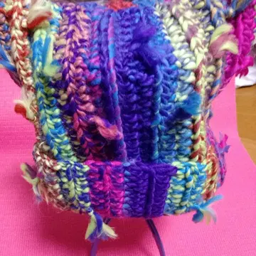 [ Handmade ] 다색 니트 모자 술 장식 포함 남녀 공용