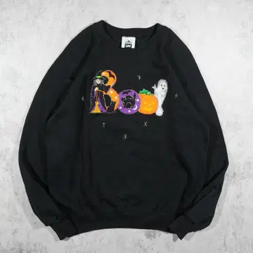 90s Lee USA 맨투맨 할로윈 호박 블랙